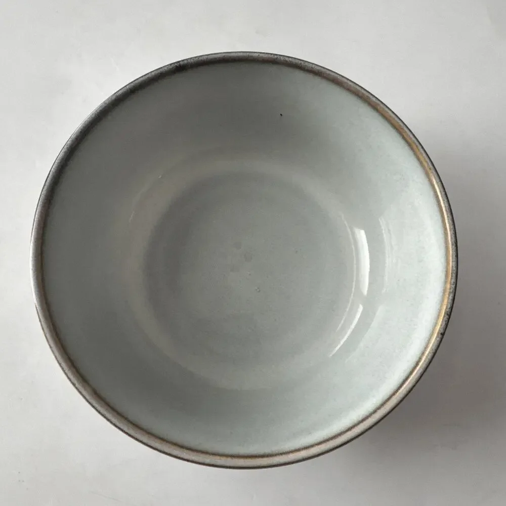 Set of 4 IKEA Gladelig Bowls Salad Cereal MCM Speckled Brown Trim